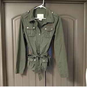 Olive green utility jacket